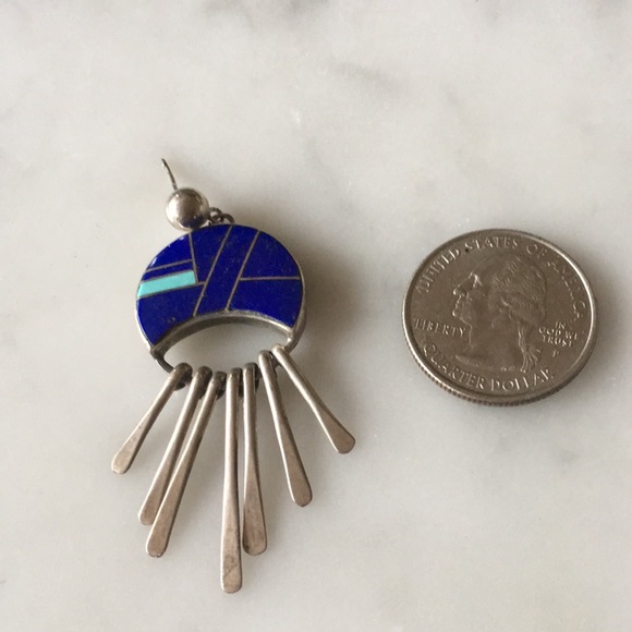 Zora Joe & Calvin Begay Navajo Vintage Native American Earrings - Picture 7 of 13